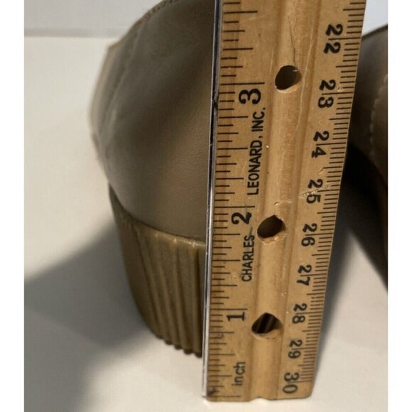 Dr Scholls Slip On Loafers Shoes Women's 6.5 Beige Double Air-Pillo Wedge Heel - Picture 10 of 10